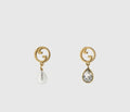 Gucci Gold Asymmetric Earrings crystal - Gucci Gold Asymmetric Crystal