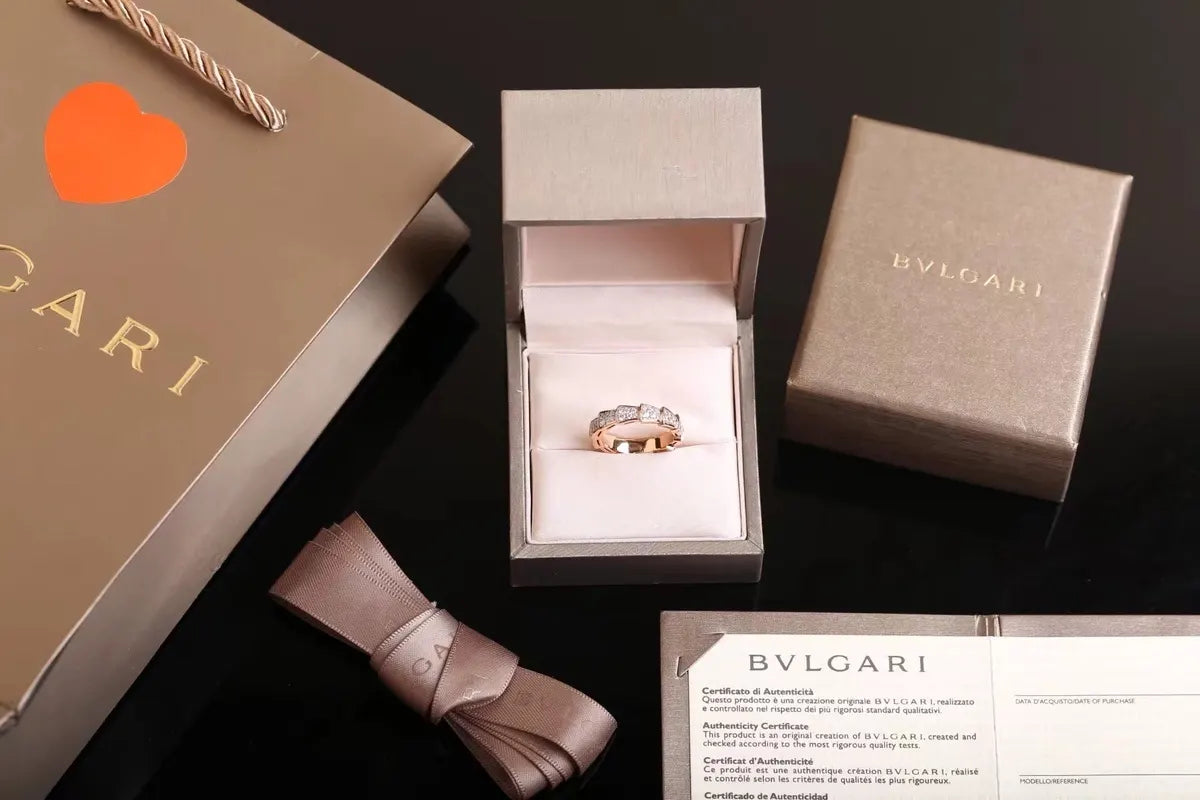 Bulgari Serpenti Seduttori Rose Gold Diamond Ring