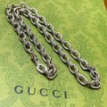 interlocking design Gucci Sterling Silver Chain Necklace - Gucci