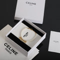Celine Pearl & Gold Letter Charm Bracelet - Premium Quality