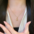 Celine Gold Finish Bee Pendant Necklace - Designer Charm