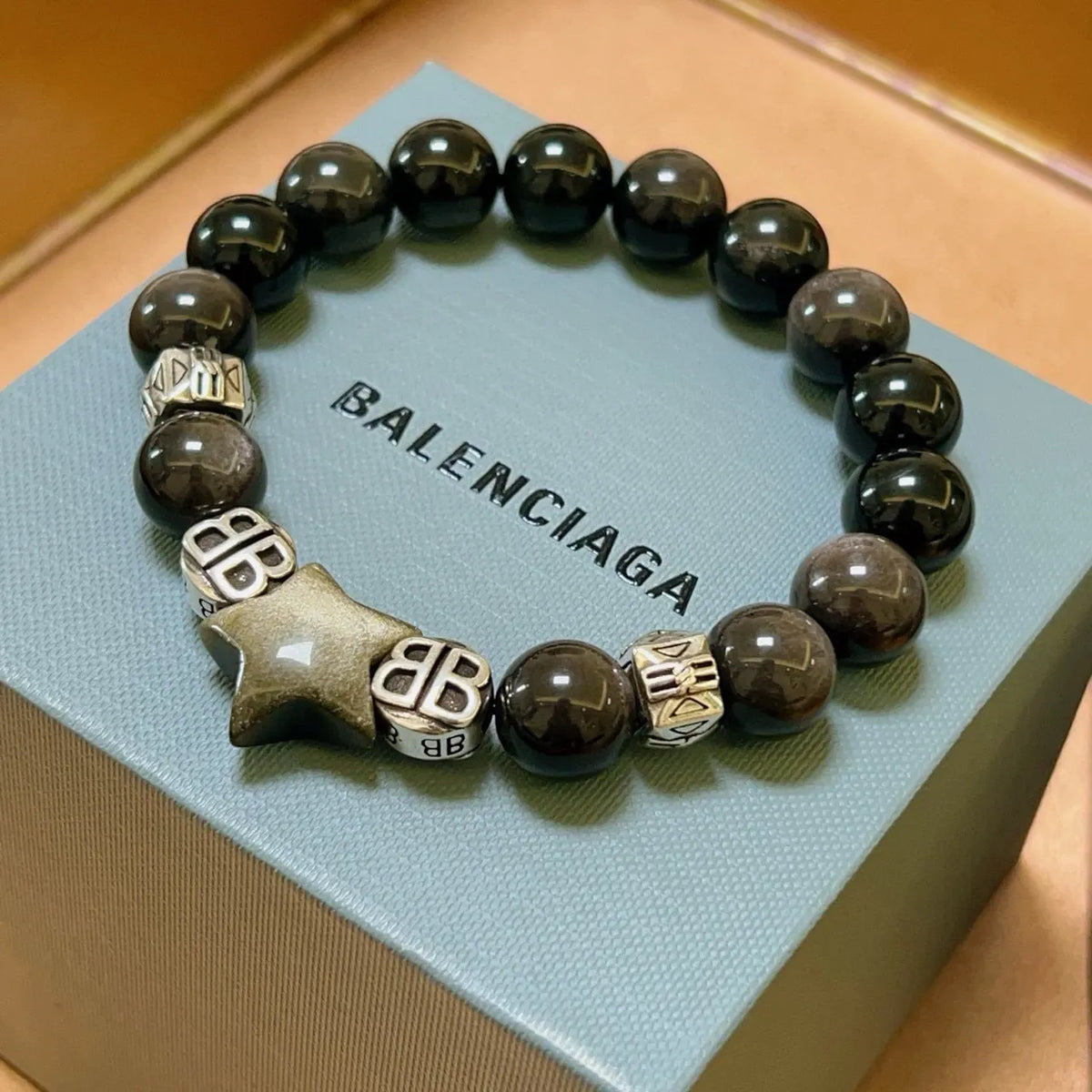 Balenciaga Inspired Obsidian Star Bracelet - Premium Quality