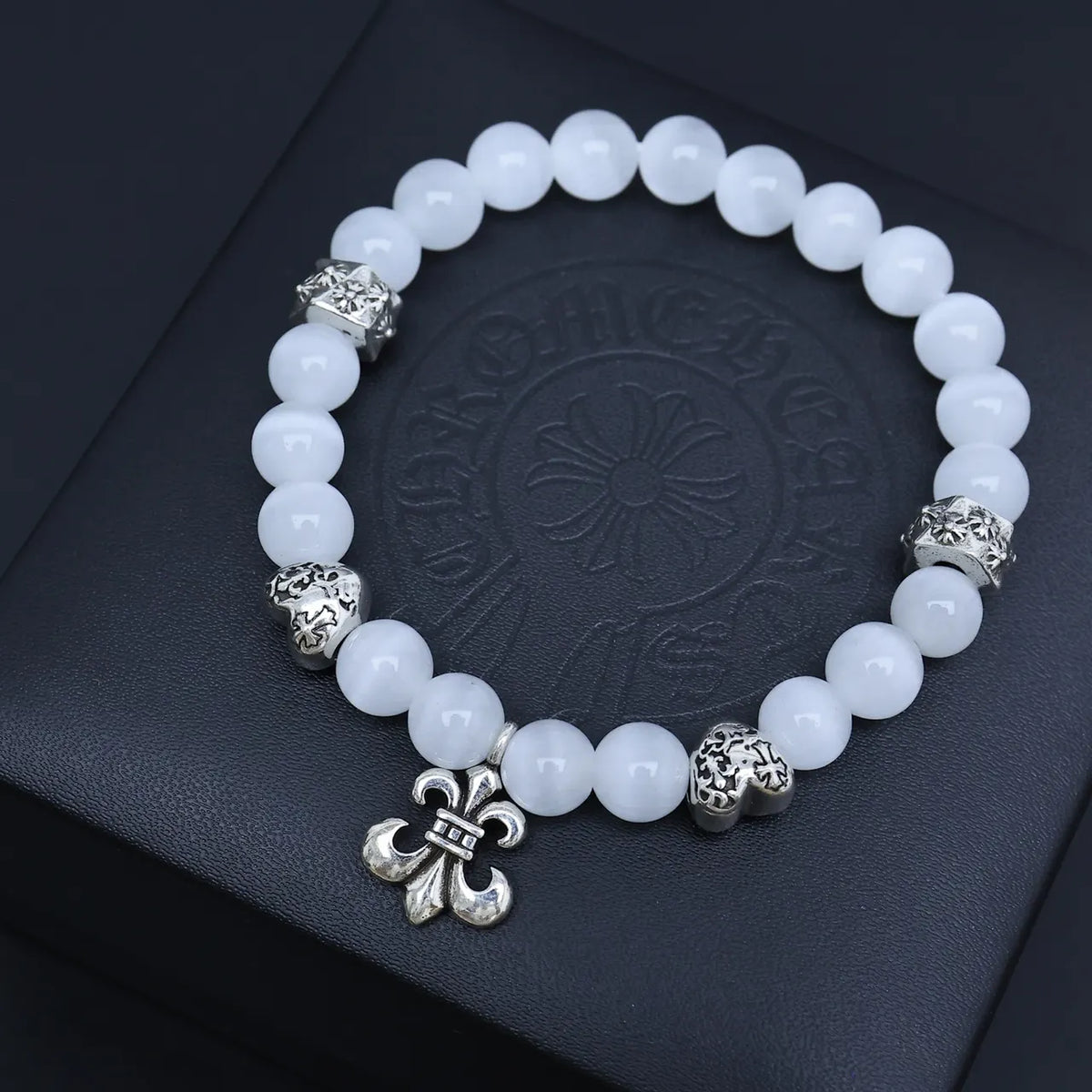 Premium Beaded Bracelet with Silver Accents