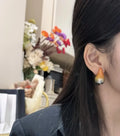 Two-Tone Teardrop Earrings modern - Two-Tone Teardrop Earrings