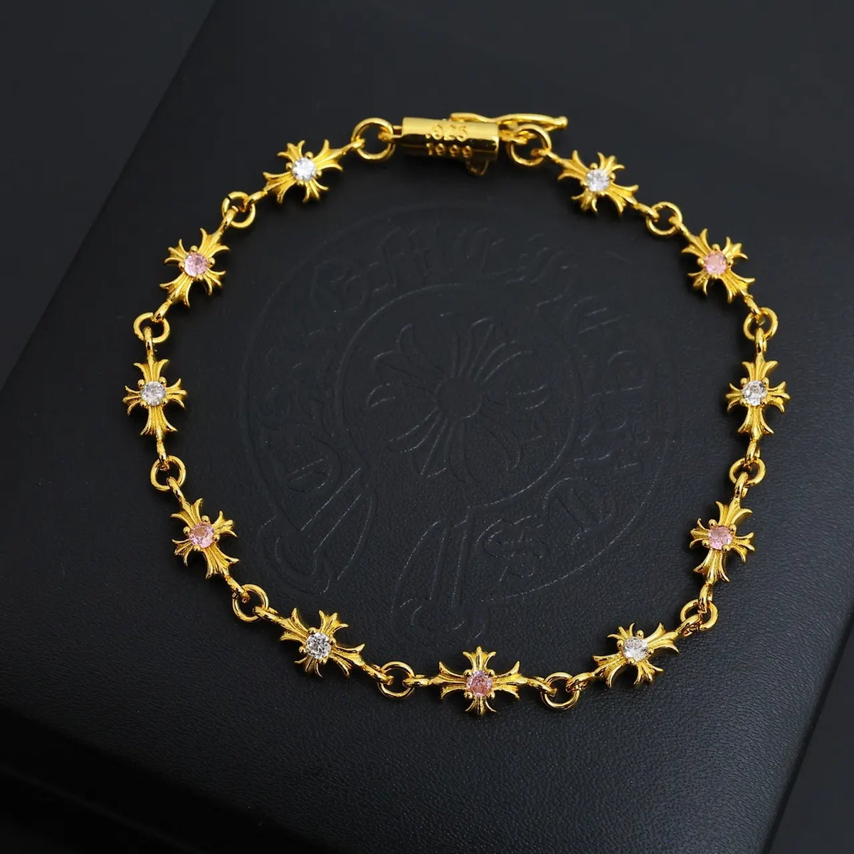 Premium Cross Charm Bracelet - Gold Plated