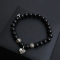 Premium Beaded Bracelet with Heart Charm