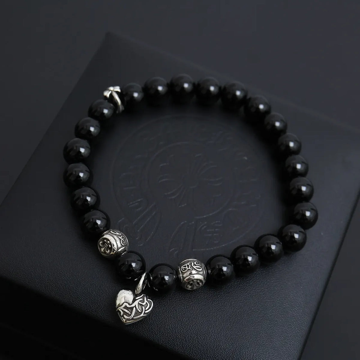 Premium Beaded Bracelet with Heart Charm