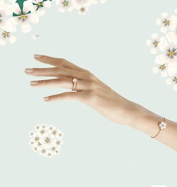 Premium Clover Bracelet - Rose Gold & Mother of Pearl
