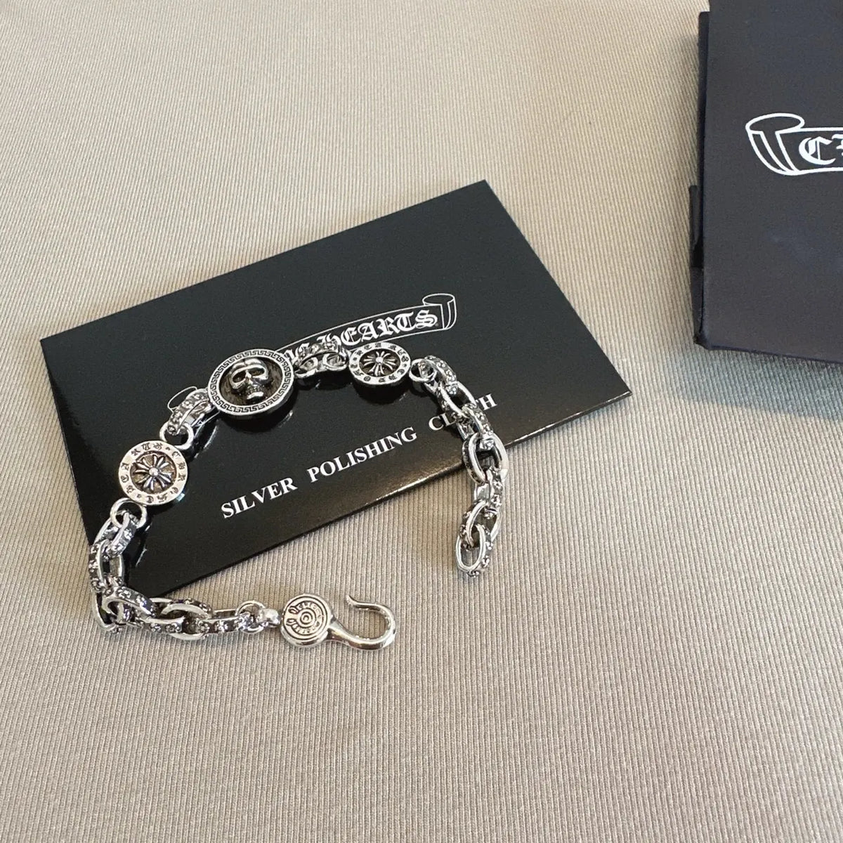Chrome Hearts Style Premium Silver Bracelet