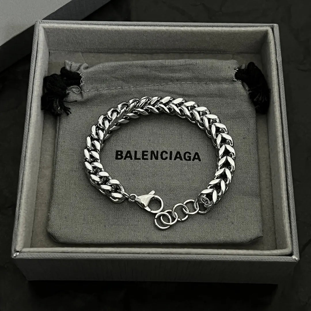 Balenciaga Inspired Premium Chain Bracelet - Silver