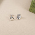 designer accessory Gucci Silver Heart Stud Earrings - Gucci Silver