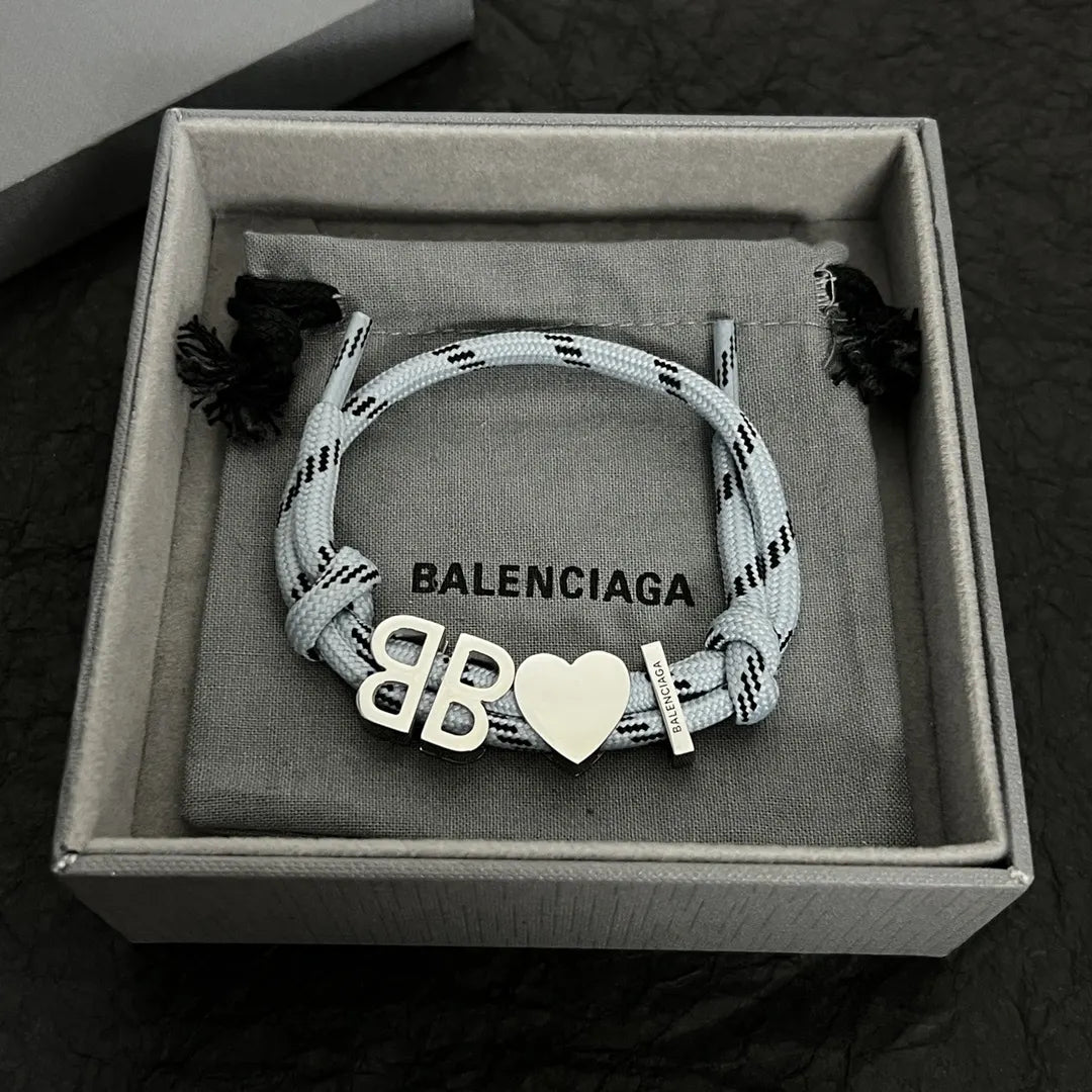Balenciaga Premium Rope Bracelet - Heart Detail