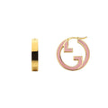 Gucci Gold & Pink Enamel GG Earrings - Designer Chic