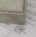 Van Cleef Arpels Silver Diamond Clover Pendant Necklace