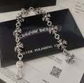 Chrome Hearts Style Silver Cross Bracelet - Premium Quality