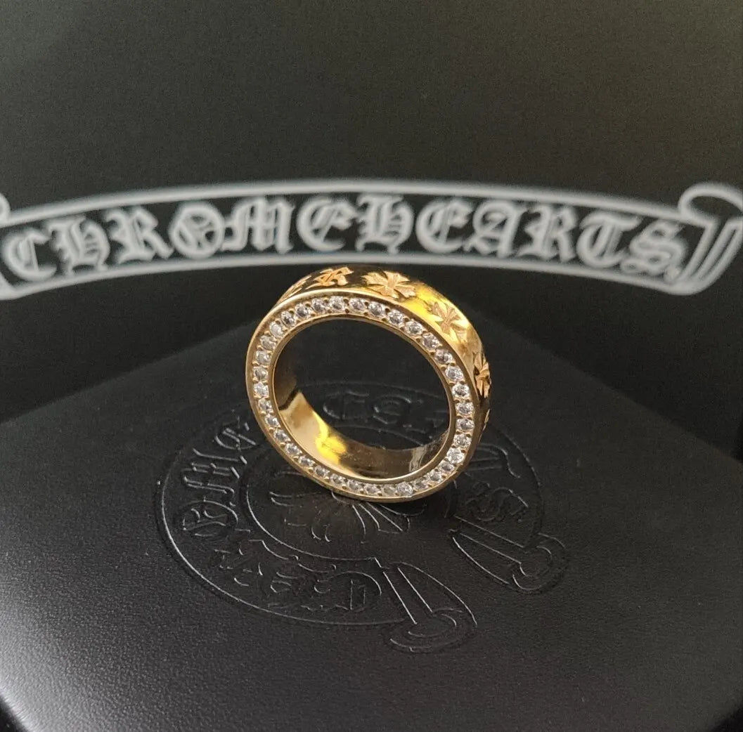 Chrome Hearts Gold Floral Diamond Ring - Chrome Hearts Gold Floral