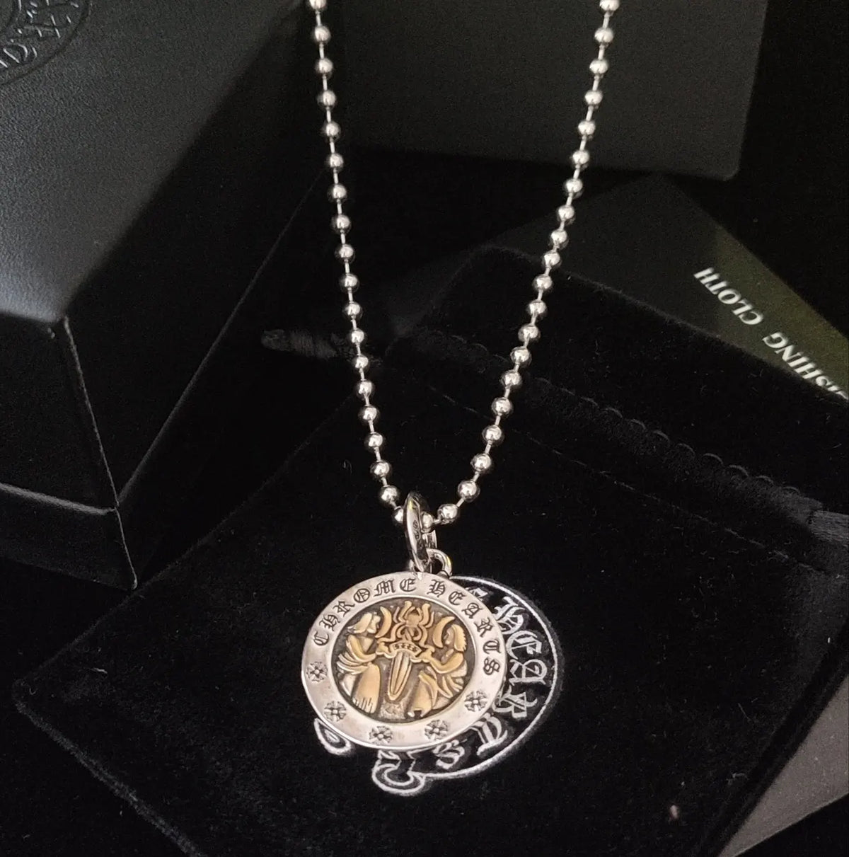 Chrome Hearts Rotating Pendant - Chrome Hearts Silver & Gold Rotating