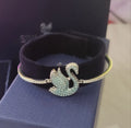 Swarovski Swan Bangle - Premium Crystal Bracelet