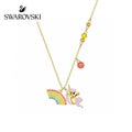 Swarovski Gold Unicorn Necklace - Swarovski Gold Unicorn Rainbow