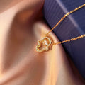 Gold Hamsa Hand Diamond Necklace - Spiritual Amulet