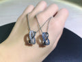 Swarovski Infinity Knot Necklace - Sterling Silver & Crystals
