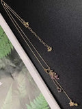 Swarovski Purple Crystal Necklace - Swarovski Gold Purple Crystal