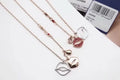 Swarovski Rose Gold Lips Pendant Necklace - Crystal Accents