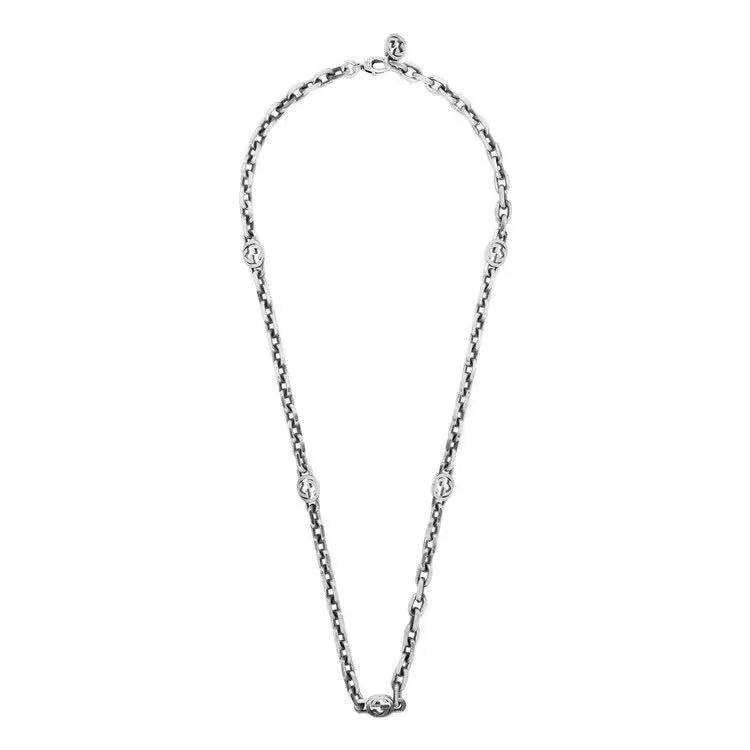 sterling Gucci Silver Interlocking G Necklace - Gucci Sterling Silver