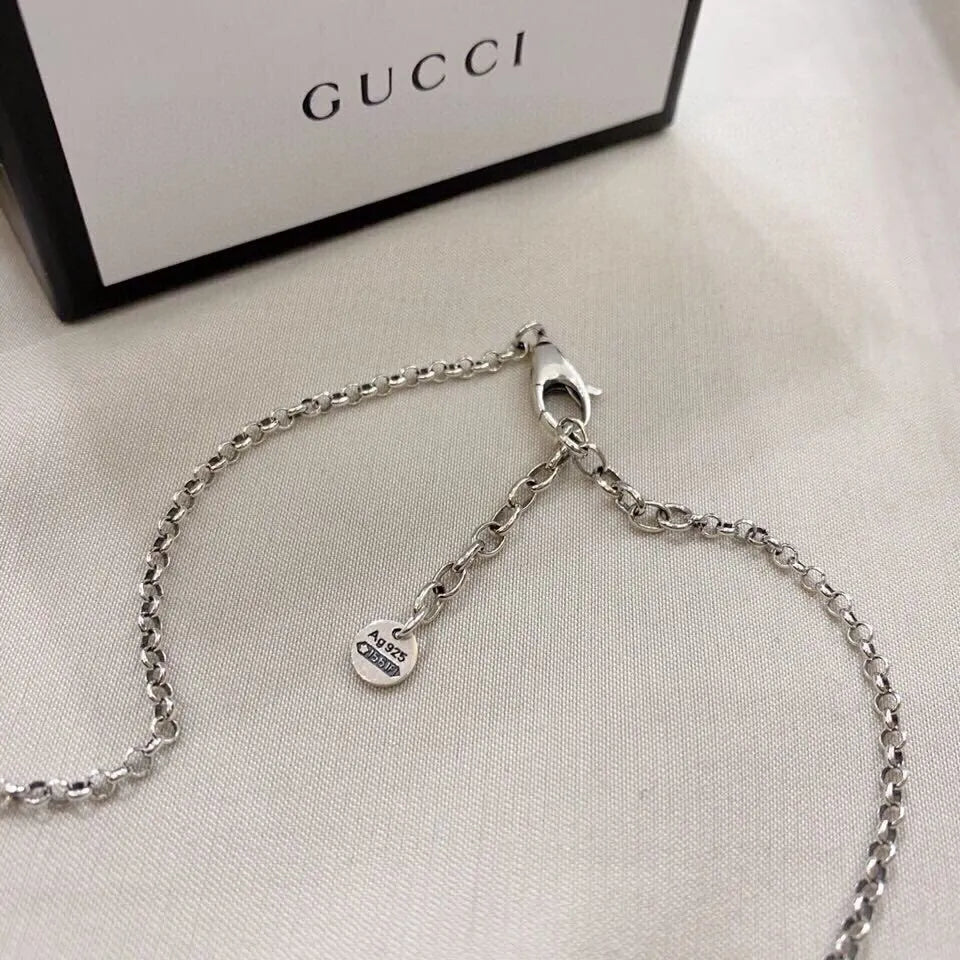 Gucci Silver Interlocking G Necklace pendant - Gucci Silver