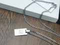 curb Gucci Silver Skull Tag Necklace - Gucci Silver Skull Tag Necklace