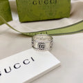 vintage Gucci Sterling Silver GG Ring - Gucci Sterling Silver GG Ring