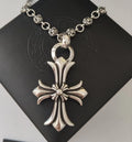 large Chrome Hearts Silver Cross Necklace - Chrome Hearts Large Cross