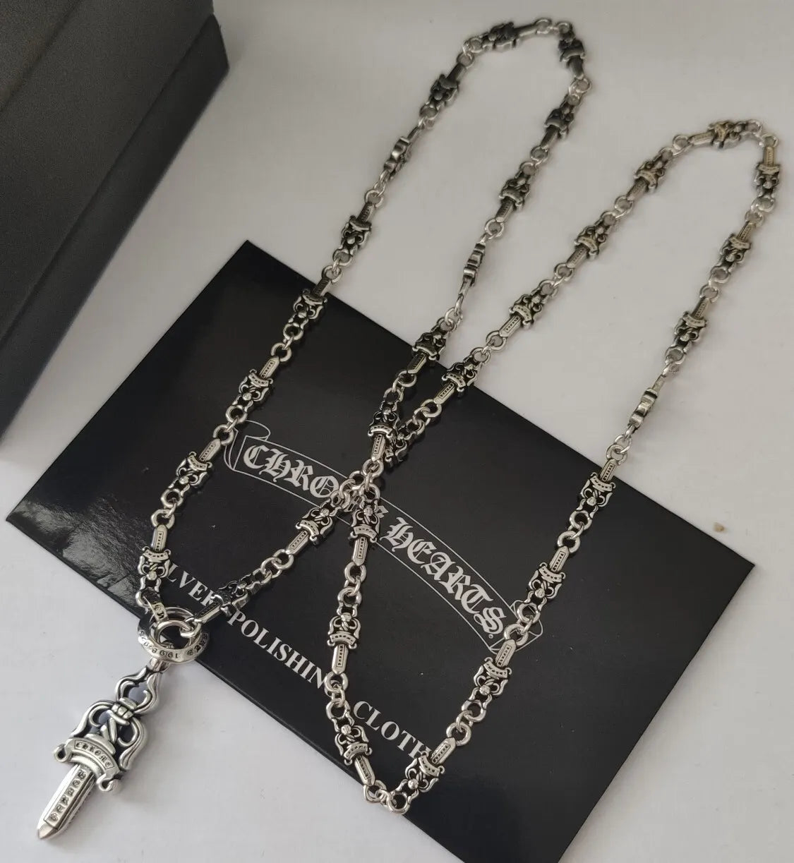 silver Chrome Hearts Dagger Pendant - Chrome Hearts Silver Dagger