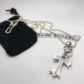 Chrome Hearts Silver Cross Pendant Necklace - Ball Chain