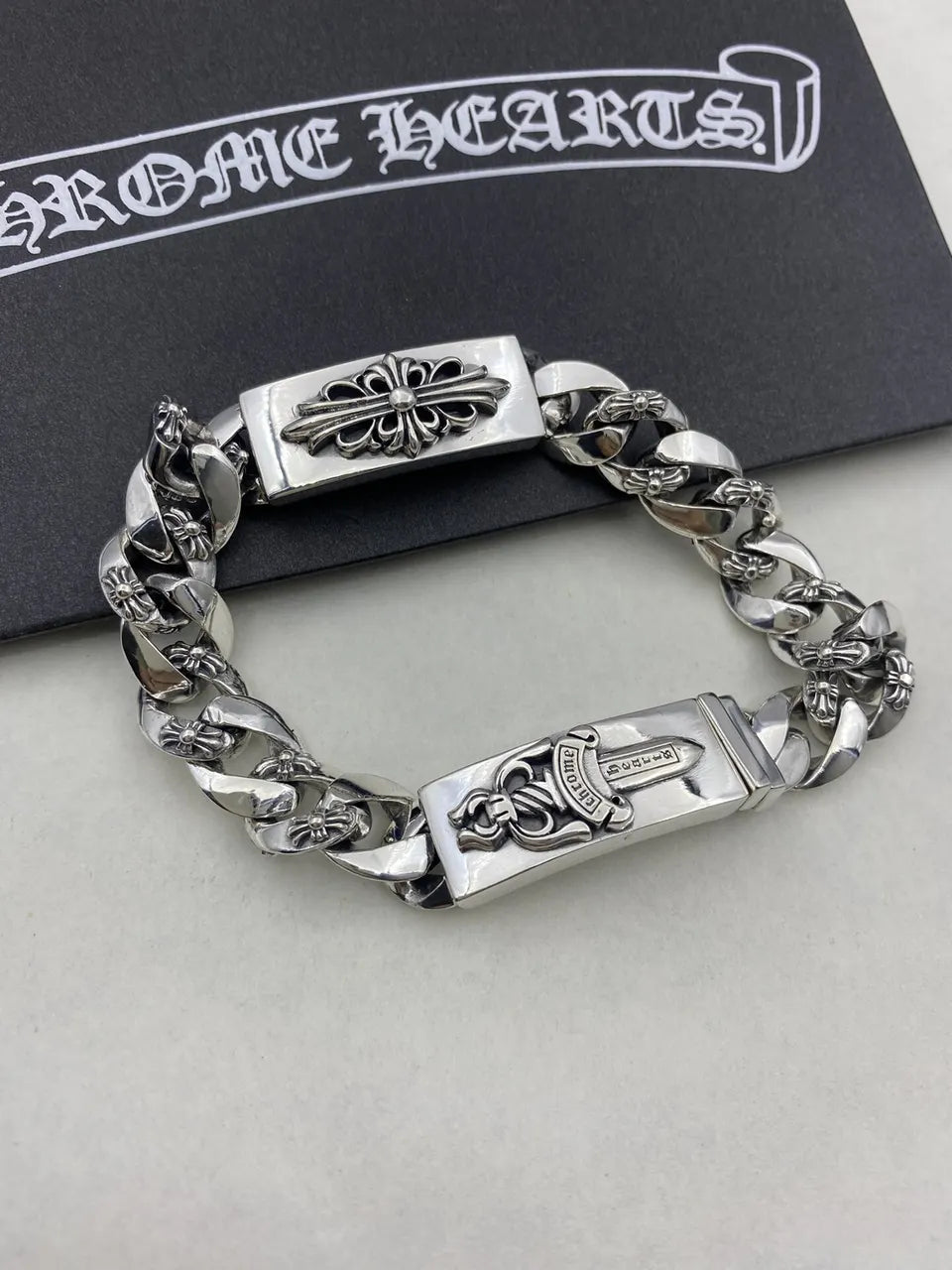 Chrome Hearts Inspired Premium Silver Bracelet