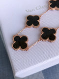 Van Cleef Alhambra Bracelet - Black Onyx & Rose Gold