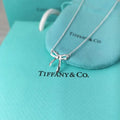 Tiffany Silver Bow Necklace - Tiffany Silver Bow Pendant Necklace