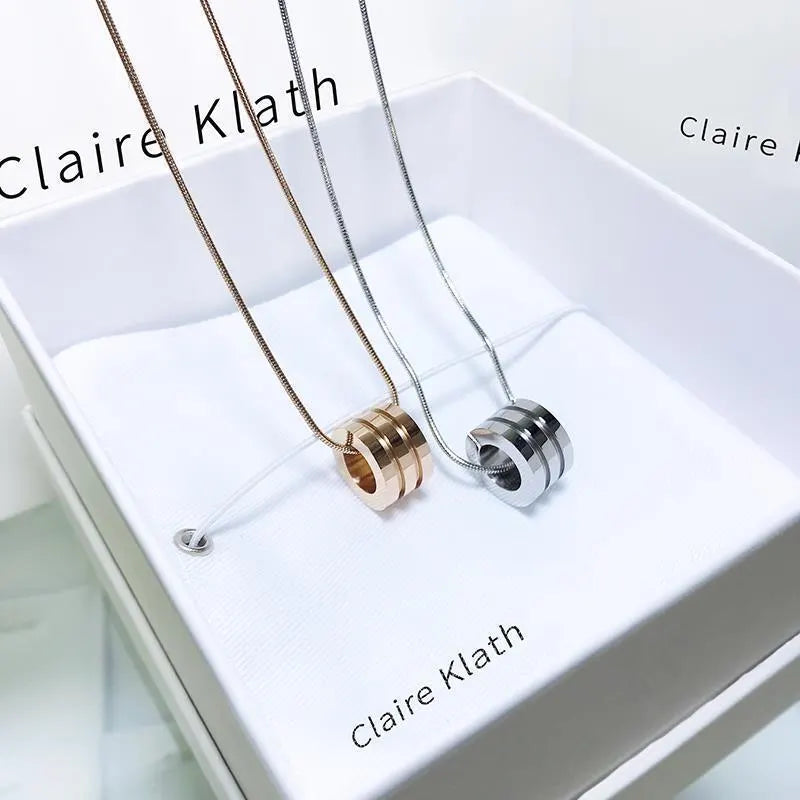 Claire Klath Ring Pendant Necklace - Minimalist Design
