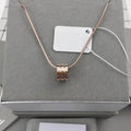 Calvin Klein Rose Gold Barrel Pendant Necklace