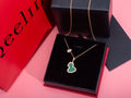 Qeelin Jade Diamond Necklace - Qeelin Wulu Jade Diamond Necklace - 18K
