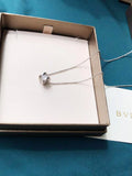 Bvlgari Silver Fiorever Pendant Necklace - Diamond Accent