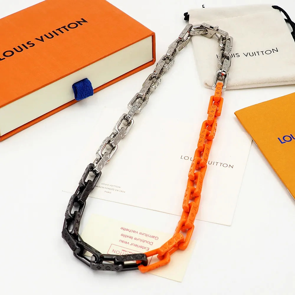 Louis Vuitton Multi-Color Chain Links Necklace - Statement Piece