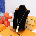 Louis Vuitton Skateboard Pendant Necklace - Gold & White