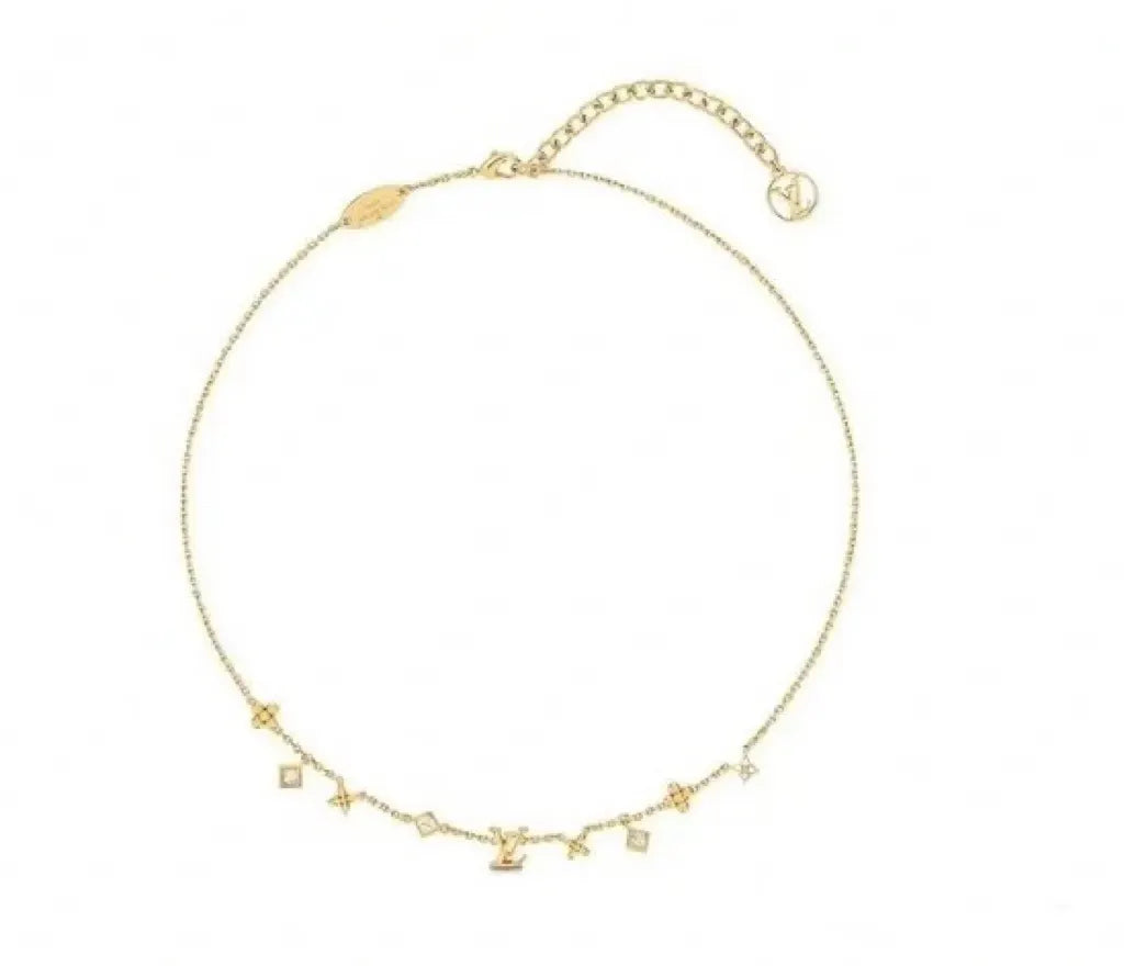 delicate Louis Vuitton Gold Charm Necklace - Louis Vuitton Gold Charm