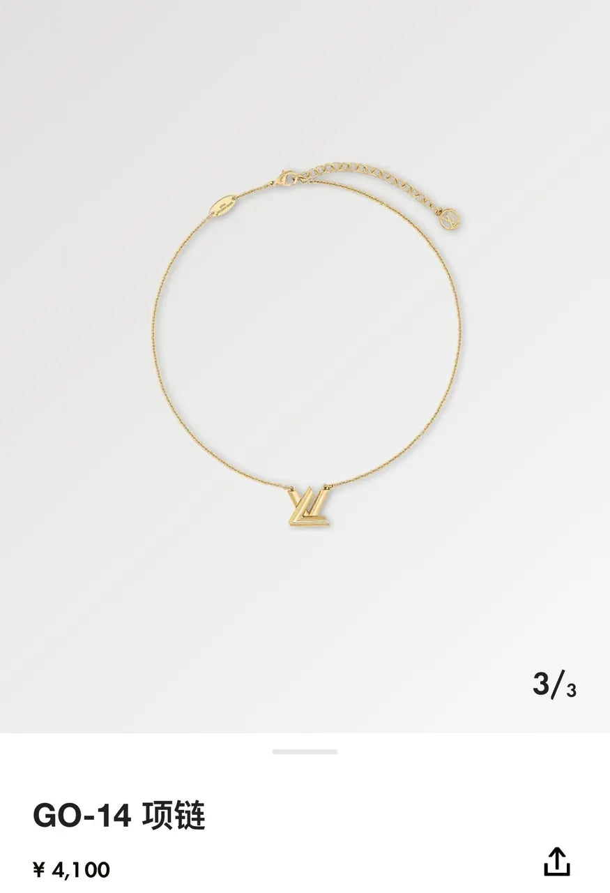 iconic Louis Vuitton GO-14 Gold Necklace - Louis Vuitton GO-14 Gold
