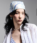 LV White Blue Bandana - LV White Blue Silk Bandana - Louis Vuitton