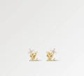 LV Gold Flower Diamond Earrings - LV Gold Flower Diamond Stud Earrings