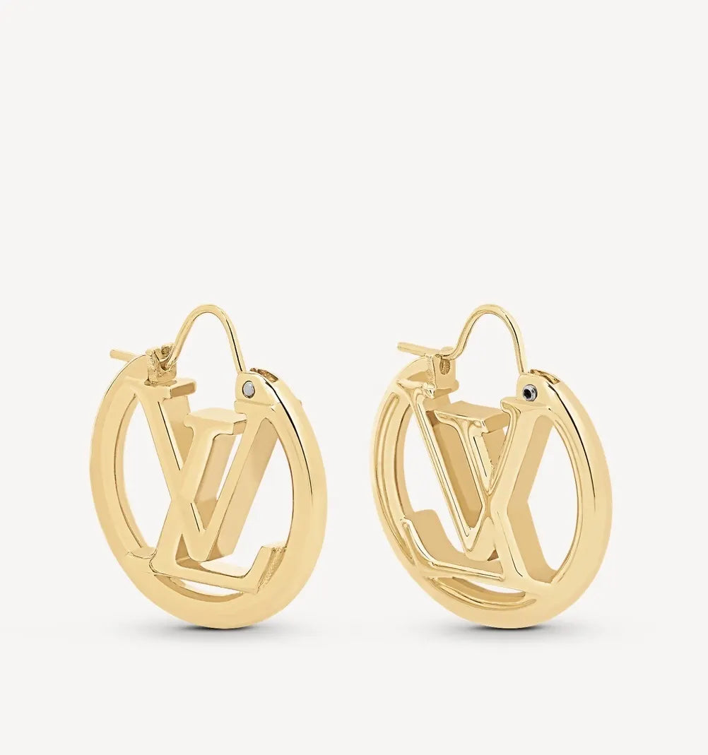 Louis Vuitton Gold LV Circle Hoop Earrings
