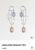 Louis Vuitton Silver Heirloom Pendant Earrings