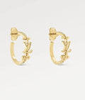 Louis Vuitton Gold Studded Hoop Earrings - Designer